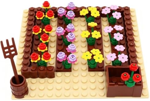 900 Piece Plate, Round 1x1 with Flower Edge (5 Petals), White, Compatible with Lego Parts 24866 - 1