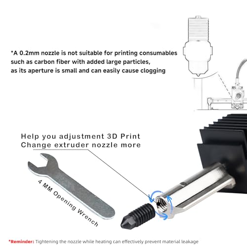 XIFOWE Hotend A1 Mini/A1 Assembly with Standby Nozzles Compatible with Bambu Lab A1 Mini/A1 Series 3D Printers, 5 PCS Hardened Steel Nozzles (0.2, 0.4, 0.6, 0.8mm) with DIY Tools and A Parts Box... - Thumbnail 4