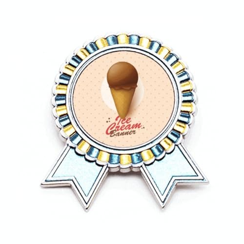 Broche marron Chote Ice Cs Badge de récompense en métal taille M