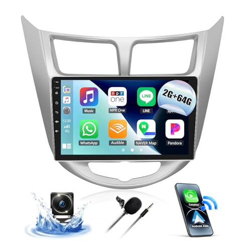 2G+64G Android 13 Car Stereo for Hyundai Accent 2012-2017 with Wireless Carplay Android Auto 9