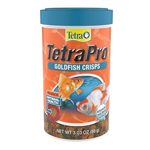 Tetra TetraPro Goldfish Crisps Fish Food, enhanced with biotin for optimal health, 3.03 oz