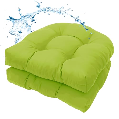 MTMR 2Pcs Outdoor Chair Cushions, Patio Furniture Seat Pads, Waterproof