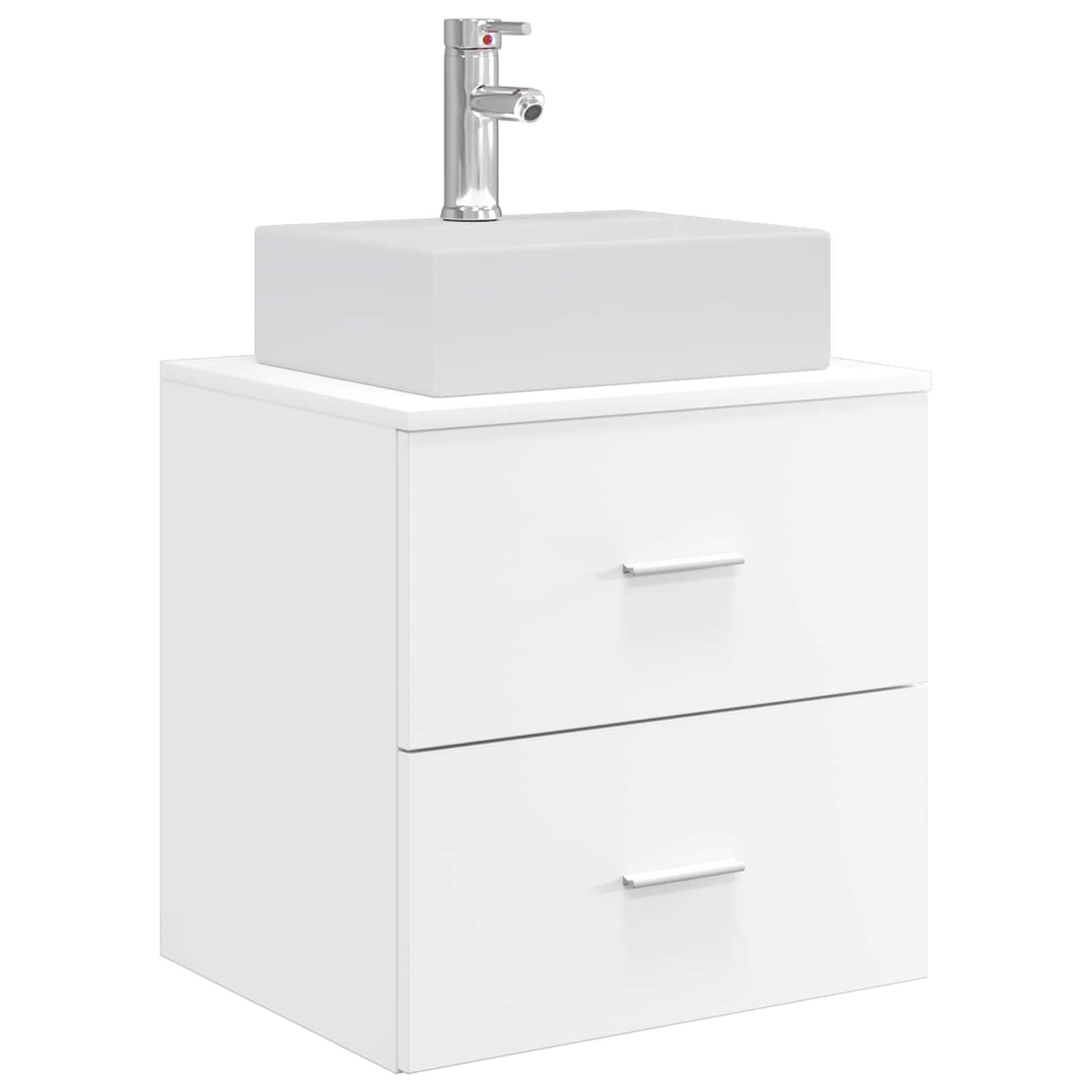 Vidaxl Wall-Mounted Sink Vanity 49.5 X 41 X 62.5 Cm White
