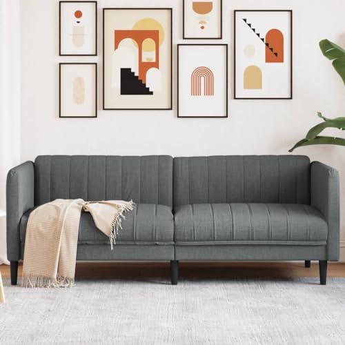 Emmtore Sofa 3-Sitzer Dunkelgrau Stoff Sofa, Polstersofa Loungesofa Designsofa für Wohnzimmer, Couch Wohnzimmersofa Emmtore Sofa 3-Sitzer Dunkelgrau Stoff Sofa, Polstersofa Loungesofa Designsofa für Wohnzimmer, Couch Wohnzimmersofa