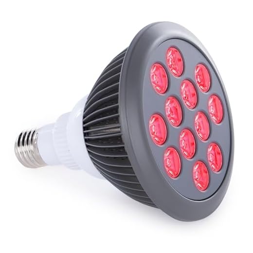 Red Light Therapy Bulb by Hooga. Power Cord Included. Red 660nm Near Infrared 850nm. 12 LEDs. High Irradiance, Combo Treatment for Skin, Pain Relief, Anti Aging, Muscle Recovery, Performance. HG24.