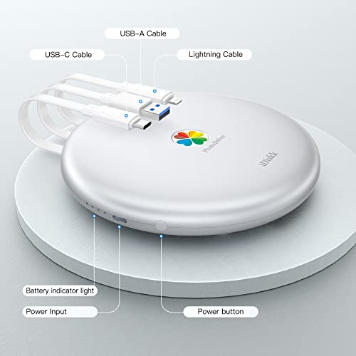 iDiskk 【Aufrüstung】 MFi-zertifizierte 2TB Externe Festplatte für iPhone, Ei 3 in 1 Kabel iPhone HDD Fotostick für iPad Arbeiten mit USB-C neues iPad Pro, iPhone Speicher für Mac PC Android Telefone. – Bild 4