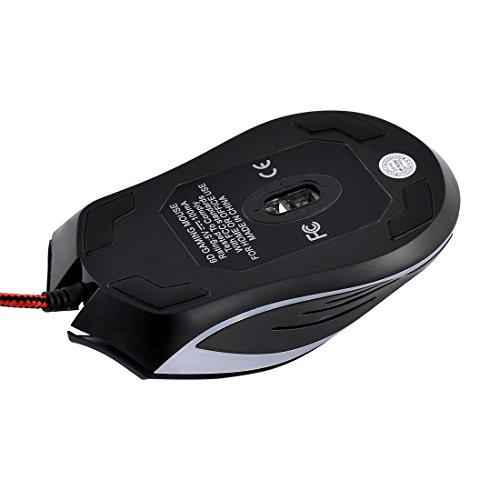 Ratón gaming 6D Ruilogod con sensor óptico de 4000 dpi y botones configurables para juego fluido 3