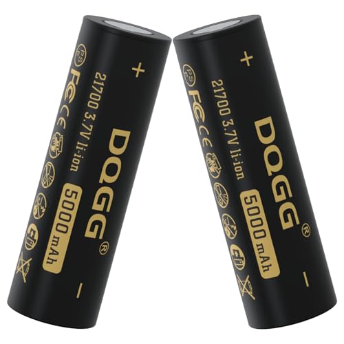 BENKIA 21700 3.7V 5000mAh Li-ion Batteries (2 Pack)