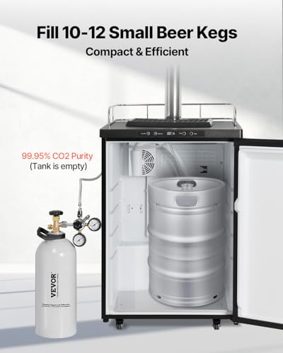 Image of VEVOR CO2 Tank, 10 lbs New Aluminum Alloy Cylinder, CO2 Air Tank with Light Spray Coating, CGA320 Valve, Handle & Adjustable Pressure, DOT Approved Cylinder for Draft Beer Dispensing