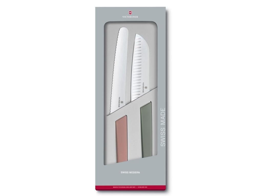 Victorinox Swiss Modern, Set of Paring Knives, Set of 2, Extra Sharp, Robust Plastic Handle, Multicolored