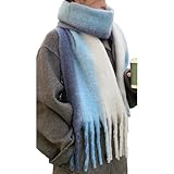 Chaude et élégante : cette grande écharpe chaude à carreaux est facile à porter et à assortir avec d'autres vêtements, pompons et carreaux, motif écossais multicolore, plus tendance. Peut servir de châles, écharpes et couvertures, utilisation polyvalente, section assortie, nécessaire pour les filles de marée.