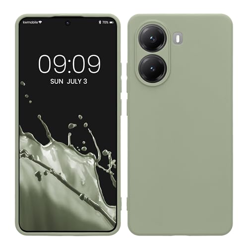 kwmobile Handyhülle für Xiaomi Poco X7 Pro 5G Hülle - weiches Handy Silikon Case - Schutzhülle Cover - Graugrün
