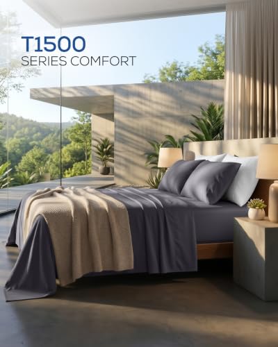 Image of Utopia Bedding Full Sheet Set 4 Piece Soft Sheets - Grey