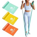 Fitnessbänder Set, UOROMI Widerstandsbänder geeignet für Physiotherapie, Yoga, Pilates, Reha und Heimtraining, Übungsbänder mit verschiedenen Stärken, Gymnastikband für Männer Frauen