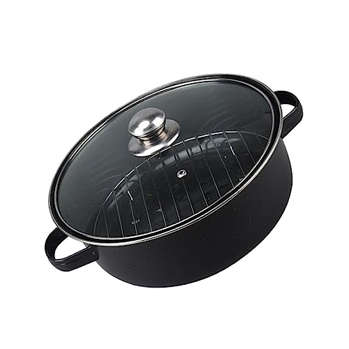 FUNNETOYU 1Set Cast Roasted Sweets Potato Pot Versatile Baked Container for Roasting Chicken Wings Corn and Chestnuts Easy to Use Hand Washable for Outdoor Cooking