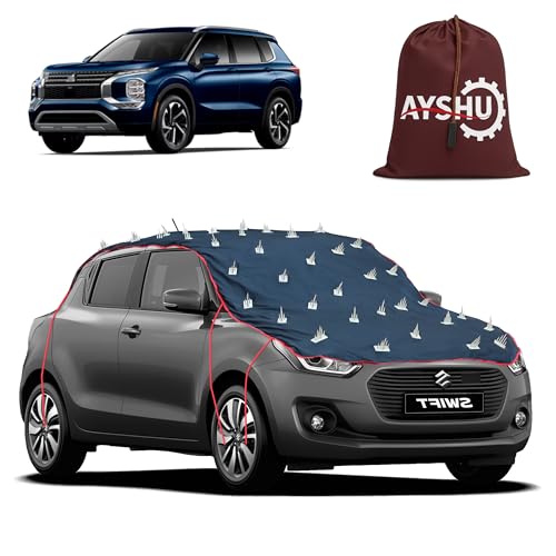 Image of AYSHU Water-Resistant Spike Car Cover for Mitsubishi Outlander - Protects from Dogs, Monkeys, Dust, Sunlight & UV - Full Roof Universal Fit