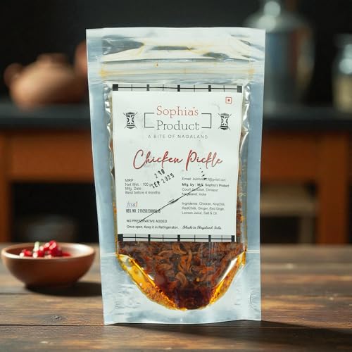 Image of Made In Nagaland | Sophia's Product | Chicken Pickle from Nagaland, No Preservatives, 100g
