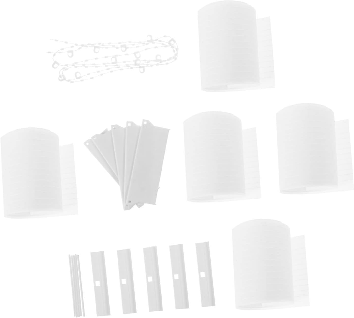 Alipis 82.5 DIY Polyester Vertical Blind Blades 5pcs Soften Light for Office Living Room