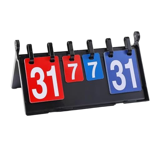 QSTDGVPW Sports Scoreboard Flipper Tabletop Score Board Manual Score Cards Score Keeper for Tennis