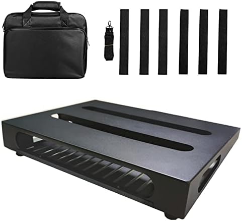GOKKO Guitar Pedal Board 13.8"×11" Guitar Pedalboards with Gig Bag and Velcro Tape (Build-in Power Supply Room)