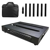 GOKKO Gitarre Pedal Board Aluminium Pedalboard mit Tasche, Gitarren Effektboard 350 * 270 * 70MM