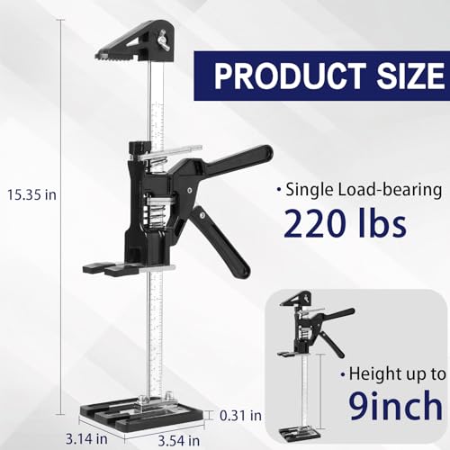 DGSL Labor Saving Arm Furniture Jack 2 Packs, 15.3 Inch Furniture Lifter Tool for Heavy Furniture Construction Jack, Multifunctional Lifting Arm Tool for Installing Cabinet, Drywall Lift Wall by DGSL - Image 2