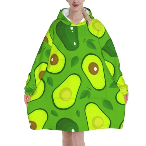 Sweat à capuche couverture avocat en flanelle contre le froid hivernal