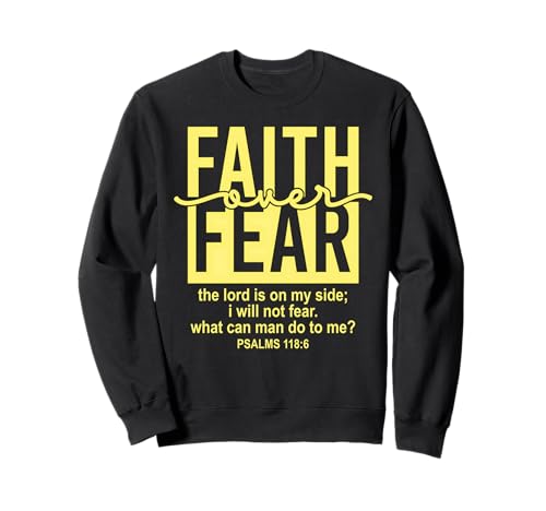 Jesus Faith Over Fear Yellow Psalm 118:6 Christian Scripture �g���[�i�[