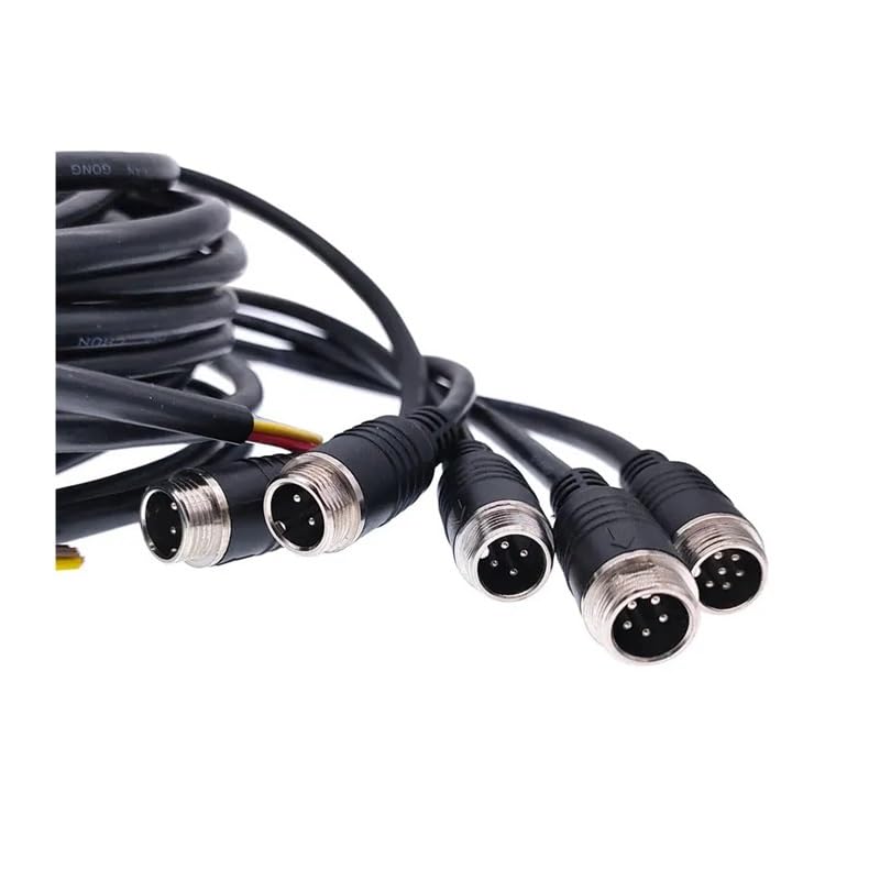 2pin 3pin 4pin 2m GX12 złącza kablowe wodoodporne złącze przedłużające kabel męski i żeński M12 5pin 6pin czarny BIANMTSW(5 pinów męski)