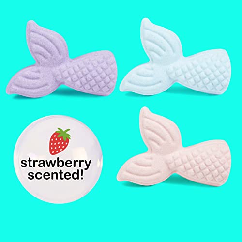 abeec Mermaid Bath Bombs – Bath Bomb Set in Colours: Pink, Purple and Blue – 10 Bath Bombs for Kids – Fizzy Bubble Bath Sets for Children’s Gifts – Bubble Bath - Image 8