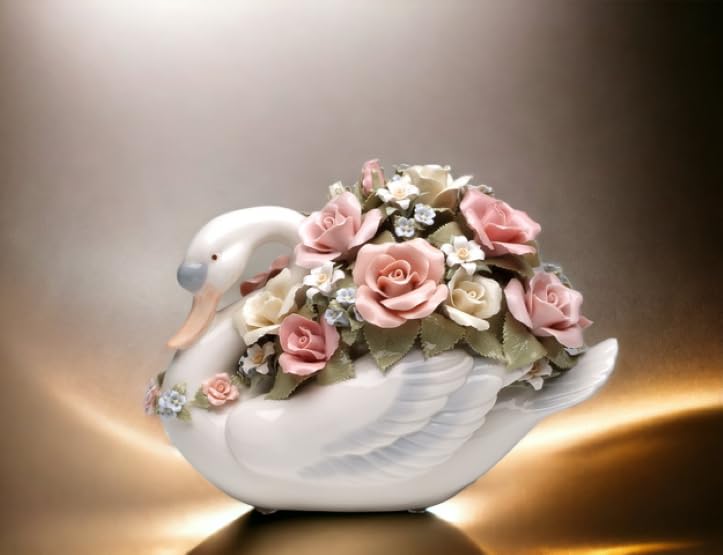Amazon.com: Cosmos Gifts Fine Porcelain Elegant Swan with Abundant