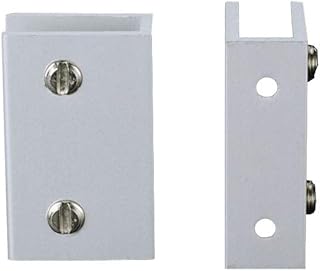 WANLIAN(2 Pieces) Glass Clip Bracket Adjustable Clip Frame Bracket Clip Bracket Fixed seat Household Stainless Steel Frameless Glass Wall Mount Bracket (Large)