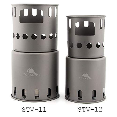 TOAKS Outdoor Camping Titanium Backpacking piec opalany drewnem (STV-12 (mały))