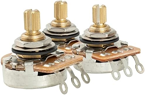 Musiclily Pro A250K Lot De 10 Potentiomètres Métriques En Laiton Pour
