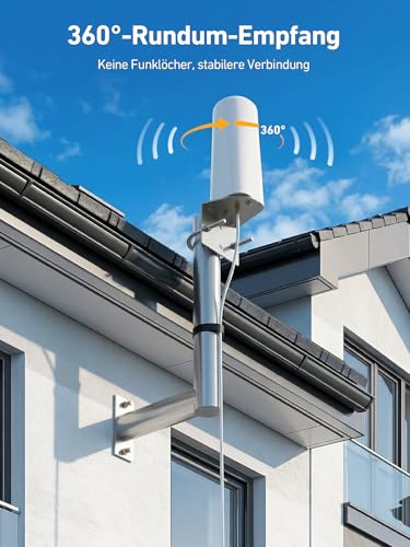 ANYCALL Mobilfunk Verstärker für Haus und Büro, Handy Signalverstärker für Band 3/20, 4G LTE GSM Repeater mit hoher Verstärkung, Empfangsverstärker Mobilfunk für Vodafone O2 Telekom T-Mobile E-Plus