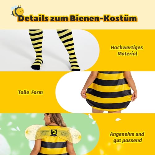 cuteDIY Kostüm Biene Damen Fasching Frauen Große Größen Fasnachtskostüm Xl XXXl Karnevalkostüm XXl