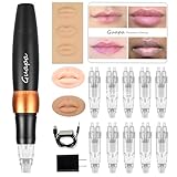 Fast Lip Blush Permanent Makeup Machine Kit with 8-Pin Needles System for ombre powder brows, lip blush tattooing, or large-area shading (Machine Kit)