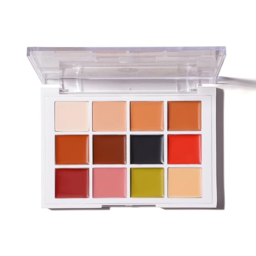 Narrative Cosmetics 12-Color Tattoo Cover Up Makeup Palette | Quick-Set Waterproof Cream Concealer for Tattoos, Scars & Blemishes | Long-Lasting, Smudge-Proof Formula for All Skin Tones