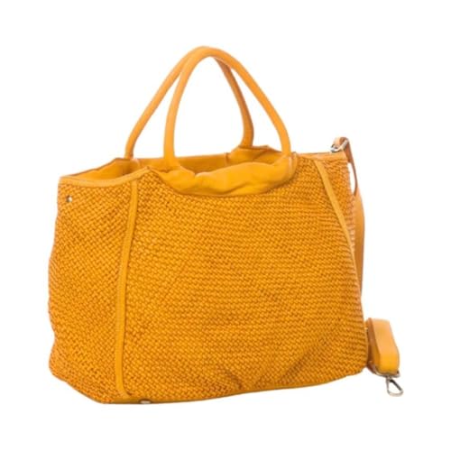 BZNA Bag Madita gelb vintage Italy Designer Business Damen Handtasche Ledertasche Schultertasche Tasche Leder Shopper Neu