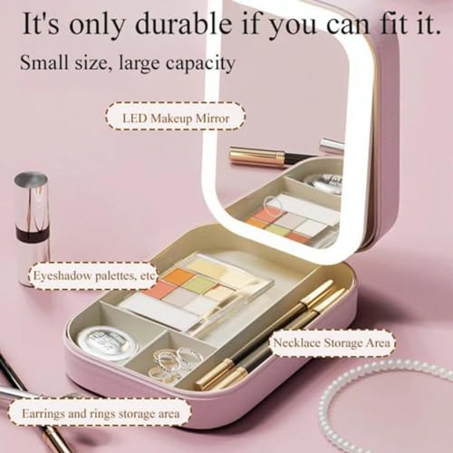 Bolso de Maquillaje con Espejo LED y Compartimentos Portátil miniatura 4