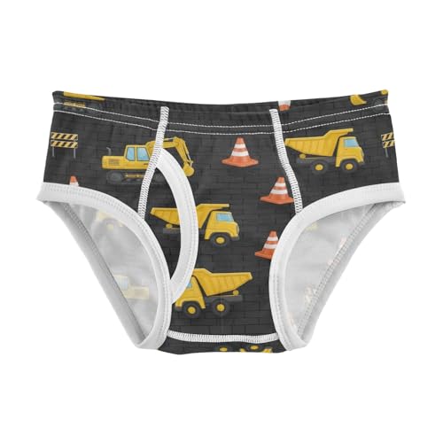 ODAWA Cute Trucks Excavators Toddler Briefs Cotton, Toddler Underwear Boys 2T