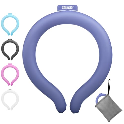 Neck Cooling Tube(with Cooler Bag),hot Weather Reusable Long-Lasting Cooling Relief Cooler, Suitable for Men and Women Outdoor and Indoor, Sports, Travel use(Purple)