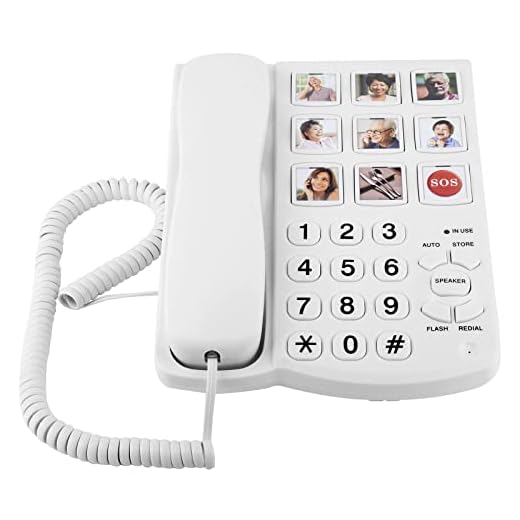 Picture Phone for Seniors - Big Button Phone for Seniors, Extra Loud Ringer Phone for Hearing Impaired Seniors, Phone for Elderly with Dementia, One-Touch Dialing - Easy Phones for Elderly