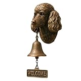 Verschiedene Hundetürklingeln Zur Begrüßung | Rustikale, An Der Wand Montierte Vintage Türglocke Mit Tiermotiv,Wanddekoration Mit Hundekopf Glocke | Für Eingang, Vorbau, Gartengelände, Wohnbereich,