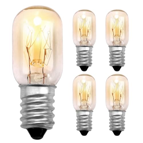 Image of 15W E14 Screw Salt Lamp Bulbs, 5Pcs 230V Mini Wax Warmer Light Bulb Warm White 2700K Tubular Bulb Small Edison Sewing Machine Light Bulb for Scentsy Plug-in Warmers Fridge Cooker Hood Micro-Wave Oven