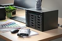 Asustor Lockerstor 8 AS6508T 8 Bay NAS - Netzwerkspeicher Gehäuse, Quad Core 2.1GHz CPU, 8GB RAM DDR4, M.2 NVMe SSD – Ansicht 2