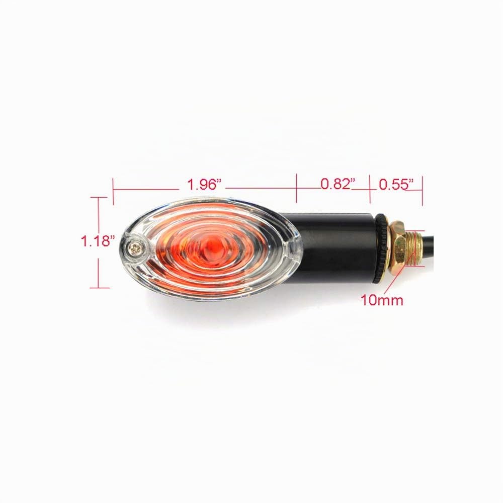 4pcs Intermitentes Indicadores de Motocicleta Mini Luces de Señal de Vuelta 12V Universal Impermeable para Moto Scooter Quad Cruiser Off Road