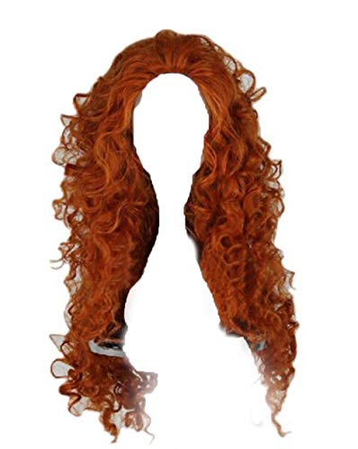 Xcoser Long Curly Princess Merida Cosplay Wig for Cosplay, Style a, Size Normal