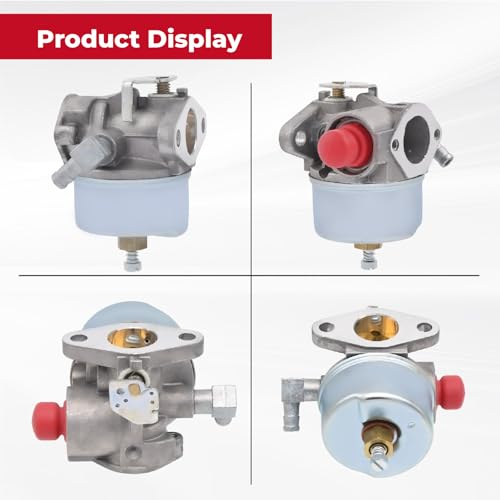 NIMTEK 632795A Carburetor with 35066 Filter Primer Bulb for Tecumseh 631902 631902A 632046 632046A 632050 TVS90 TVS100 TVS105 TVS115 TVS120 TVS75 ECV100 TVXL105 Engine Lawnmower