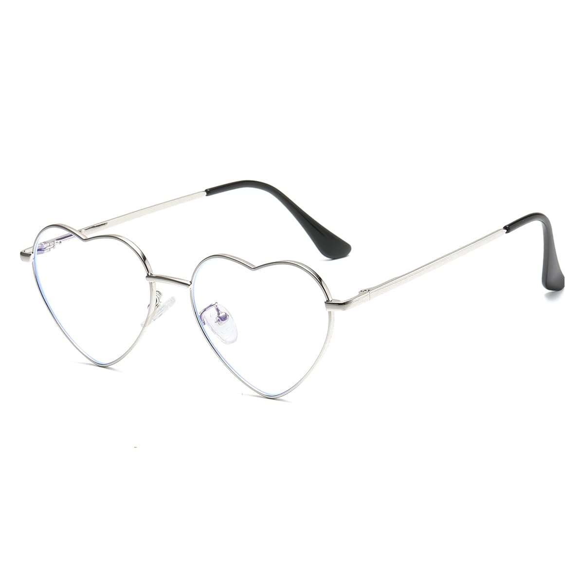 Gleyemor Heart Shaped Blue Light Glasses for Women Cute Computer Glasses